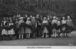  die Oberdiebacher Teilnehmer/innen am Winzerfestumzug im Jahr 1930 in Bacharach
