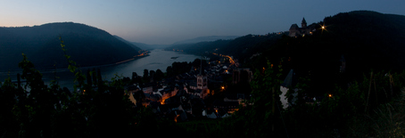 Bacharach am Rhein - Blick auf die Stadt in den frühen Morgenstunden